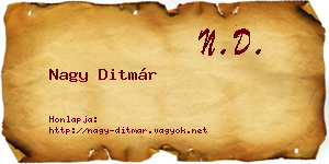 Nagy Ditmár névjegykártya
